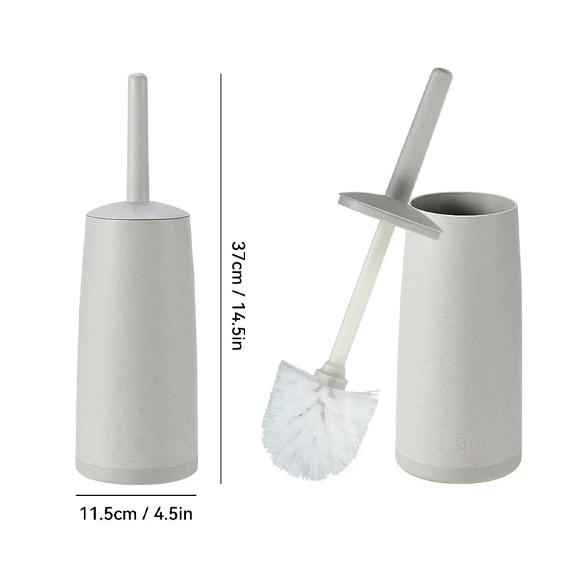 Cepillo de Inodoro de Plástico con Base, Cepillo de Limpieza de Inodoro de Mango Largo para WC, Accesorios de Baño, Herramientas de Limpieza