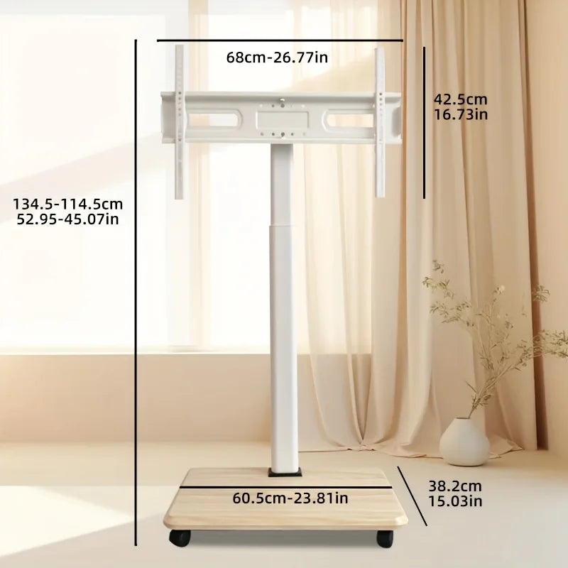 TV Mobile Stand Vertical TV Floor Brackets Trolley Stand Mobile TV Cart Floor Trolley For 26"-75" Television up to 99 lbs