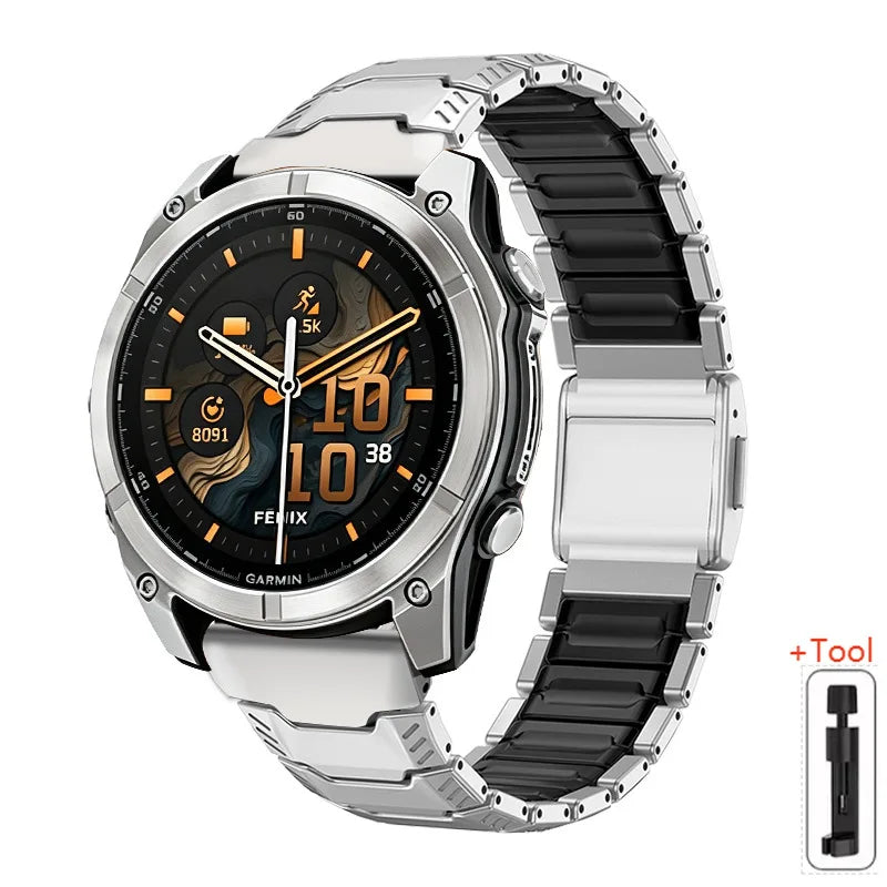 Garmin Titanium Magnetic Smartwatch Band