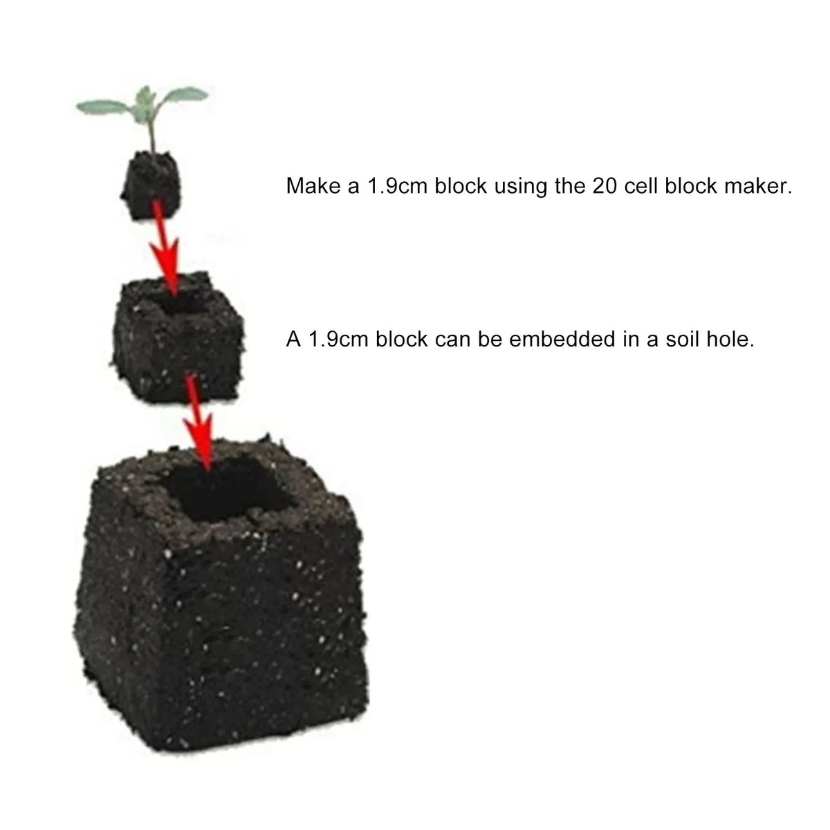 Herramienta para Bloques de Tierra, Molde Manual de 20 Celdas, Ecológico, Ahorro de Espacio con Agarre Cómodo, Bloqueador de Tierra para Jardín