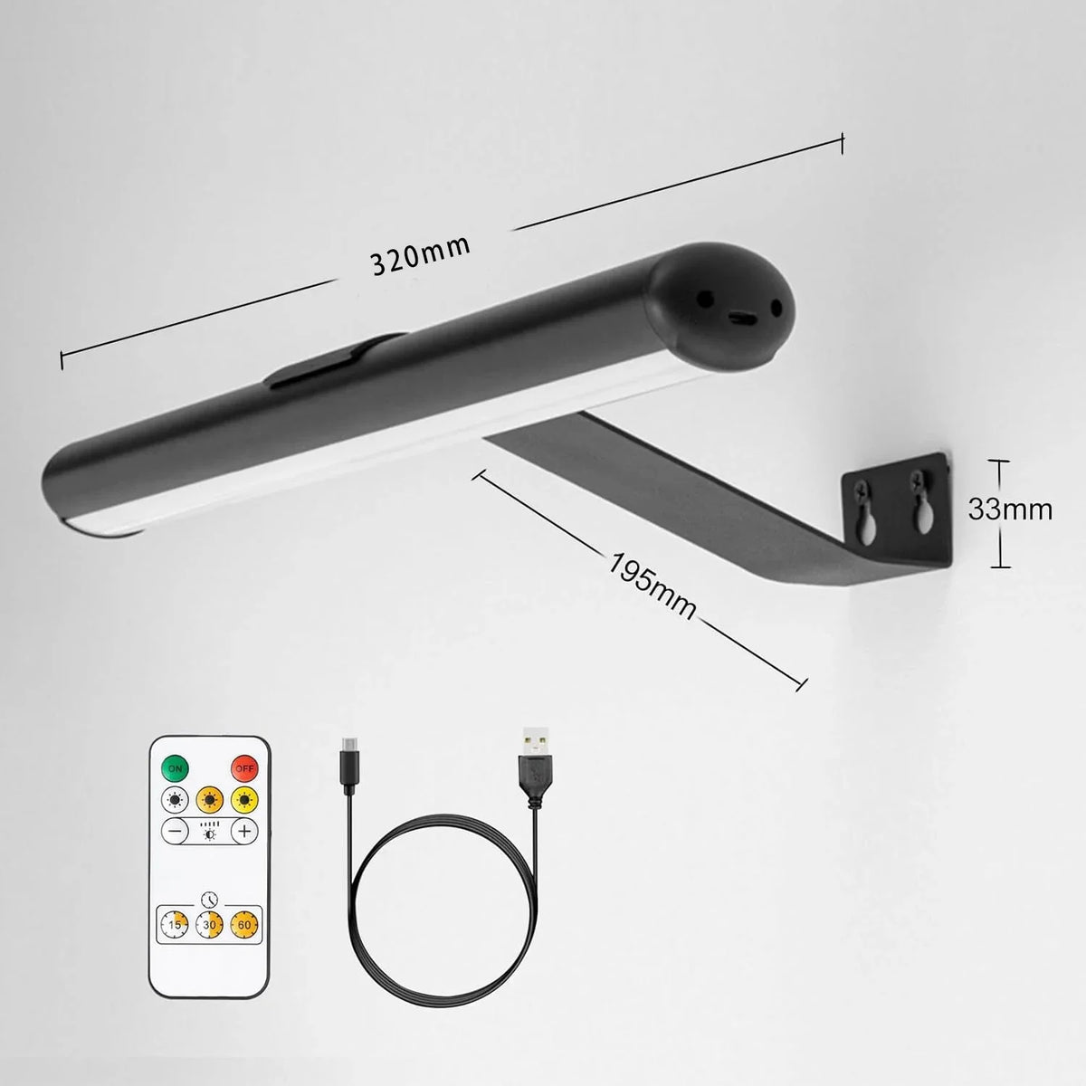 Lámpara de pared inalámbrica para sala de estar con control remoto, apliques LED de interior a pilas, luz para exhibir cuadros y pinturas con control remoto