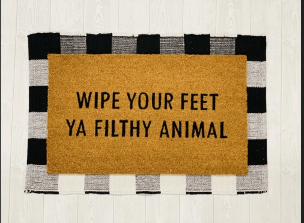 Wipe Your Feet Funny Doormat Outdoor Welcome Mat Quote Rug For Porch