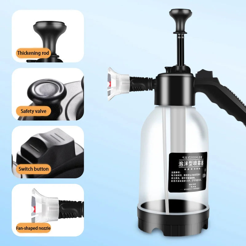 High-pressure car foam spray gun, car washing tools, household handheld car foam spray bottle, multi-functional