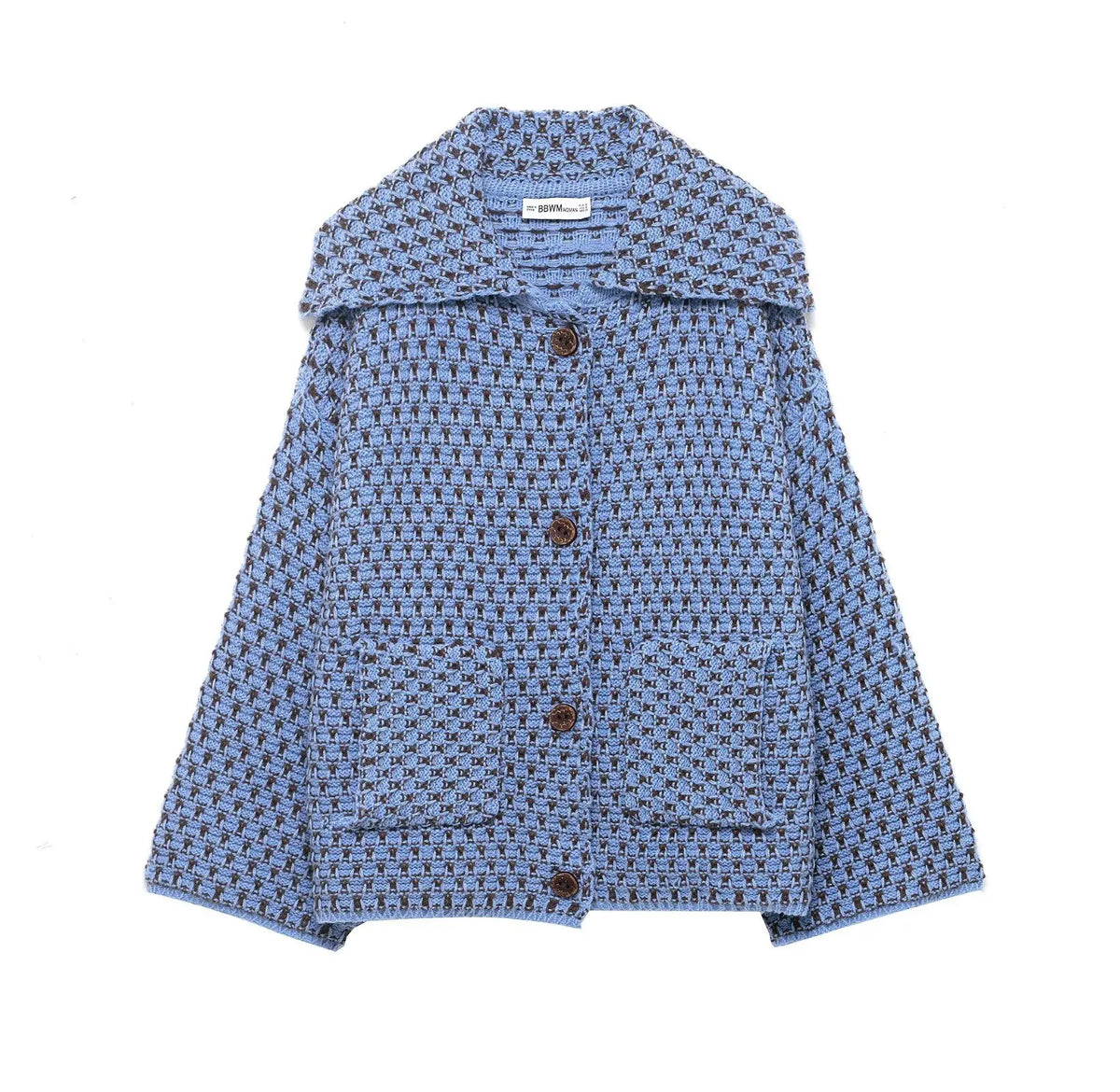 2025 New Autumn Brown Long Sleeve Knitted Cardigans Women Elegant Lapel Single Breasted Loose Sweater Coat Knitwear Korean Style