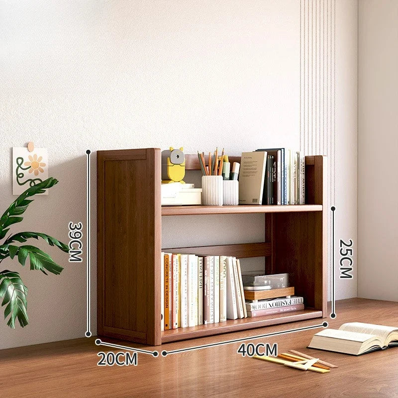 Household Goods Simple Desktop Bookshelf Dormitory Multi-layer Storage Rack Home Student DeskSolid Wood With Extraction Rack