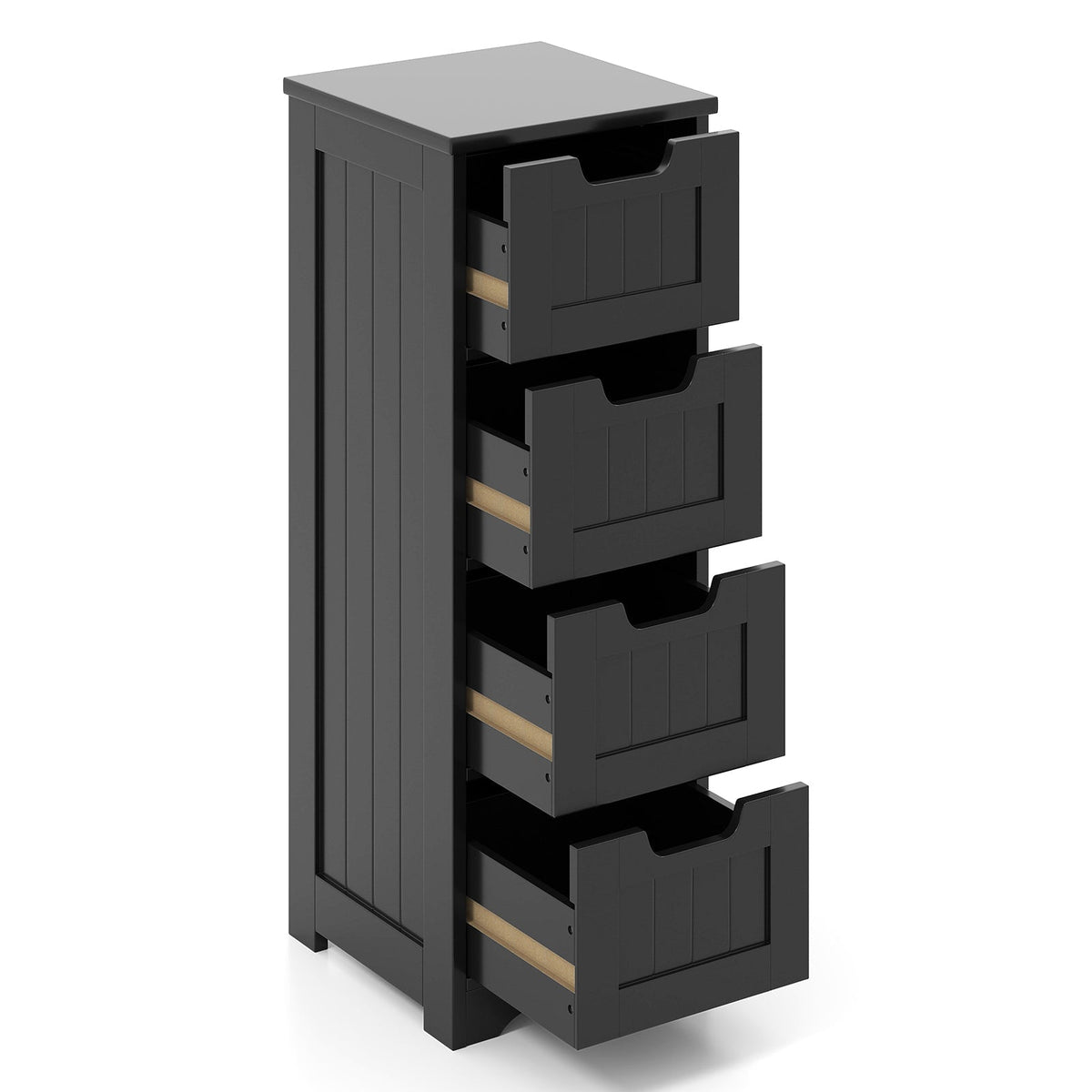 Free-Standing Side Storage Organizer with 4 Drawers