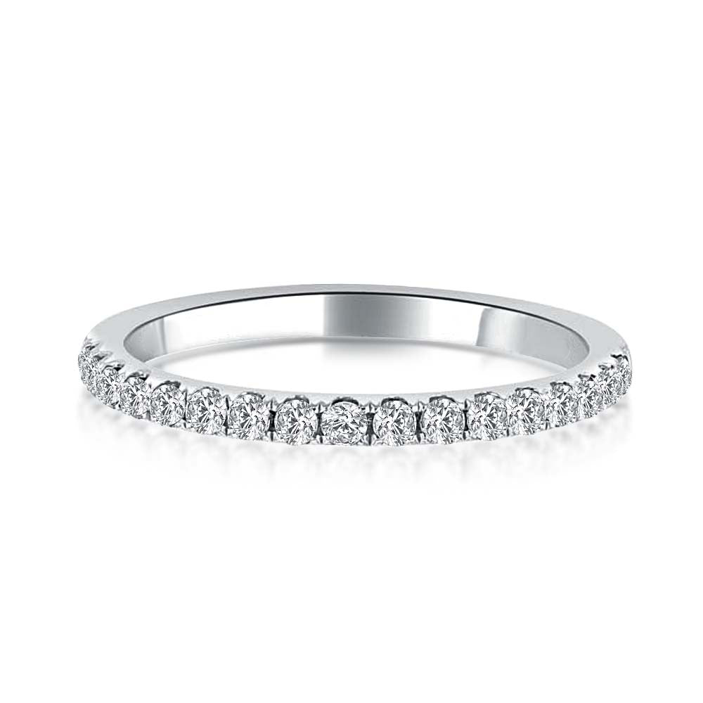 Rodiffy Moissanite 0.5 Ct Full Eternity Thin Wedding Band For Women
