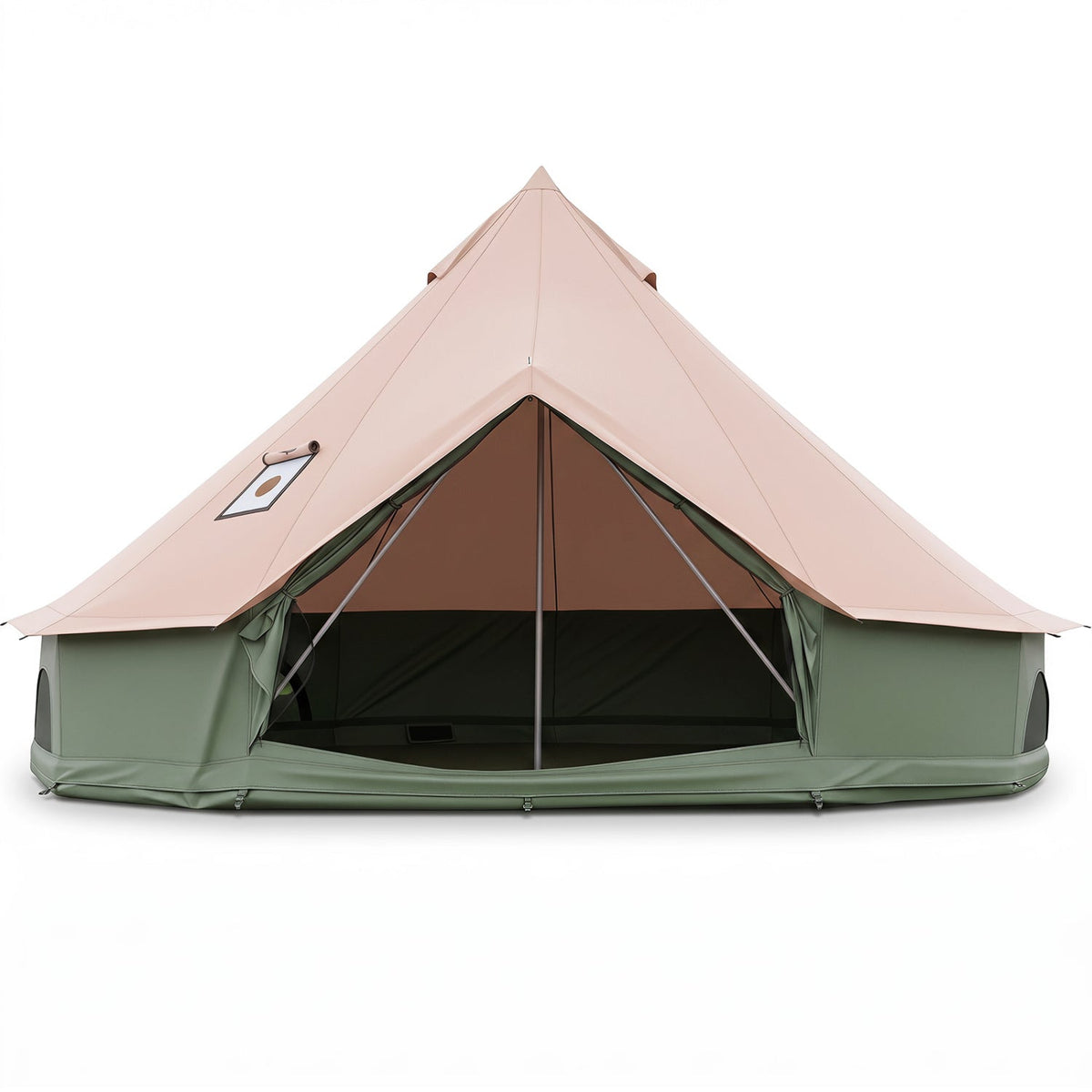 Waterproof Bell Tent with Stove Jack and Mesh Windows