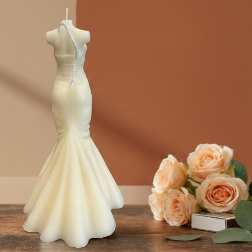 Wedding Dress Candle | Soy Wax Candle | Bridal Candle