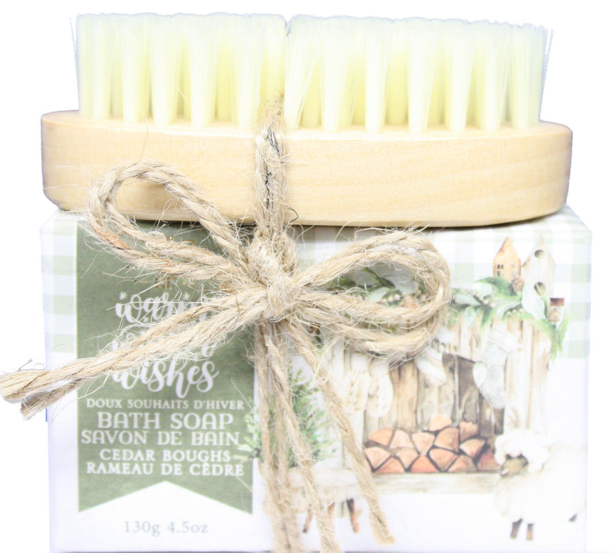 Cedar Boughs Bar Soap With Nail Brush