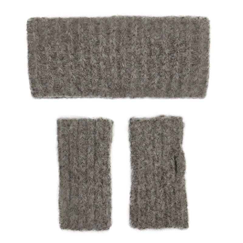 Alpaca Ear Warmer Ribbed Double Layer Lightweight Knitted Cozy Winter Headband