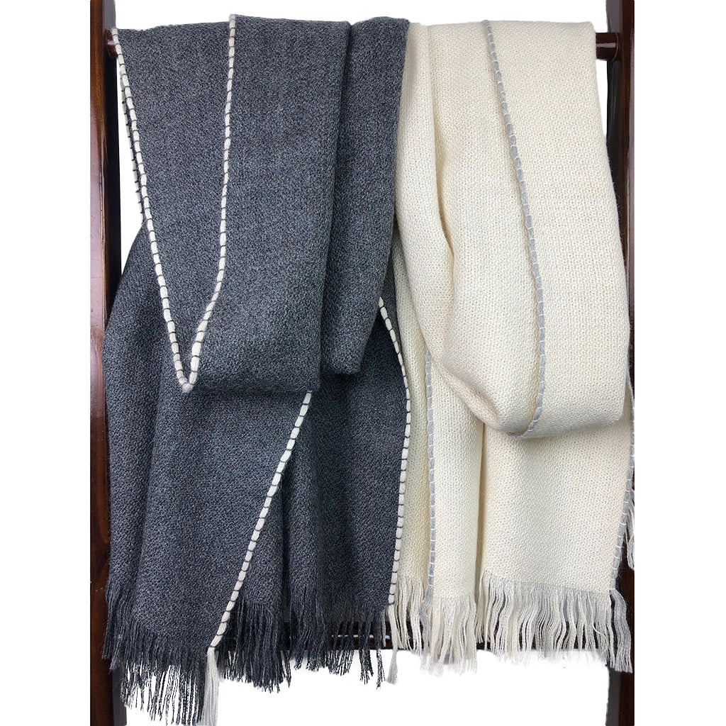 Baby Alpaca Scarf Charcoal - Unisex Soft Lightweight Luxury Winter Wrap
