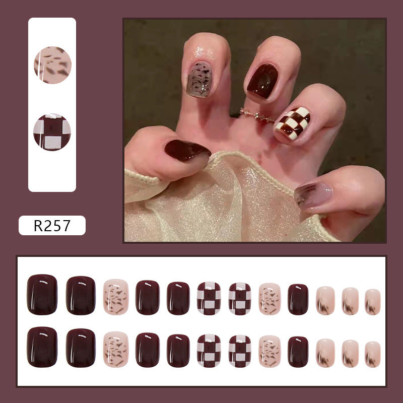 Nail Art Finished Fake Nail Scrub Nail Patch Wearable