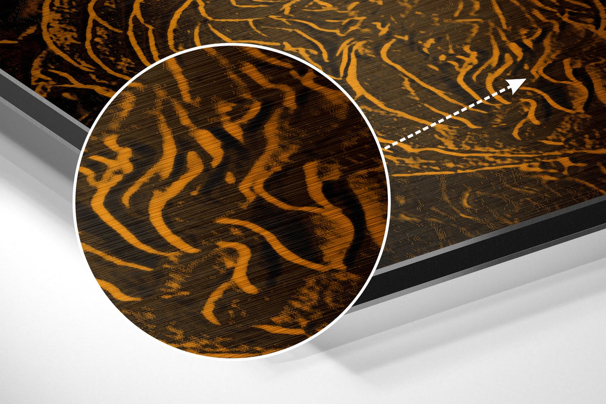 Copper Roses Pattern Brushed Aluminium Dibond Wall Art