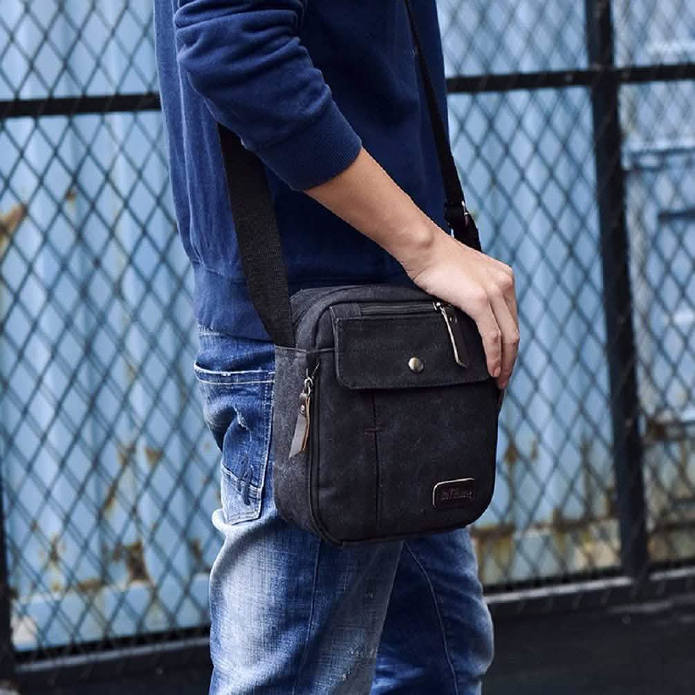 Bolsa Bandolera Casual de Lona para Viajes