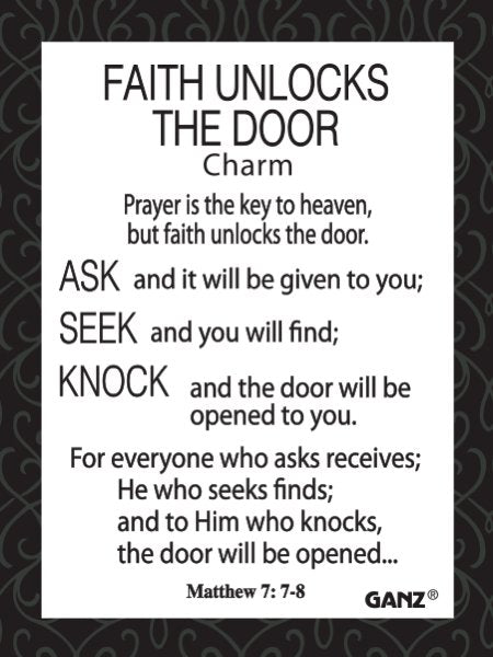 Faith Unlocks The Door Charm