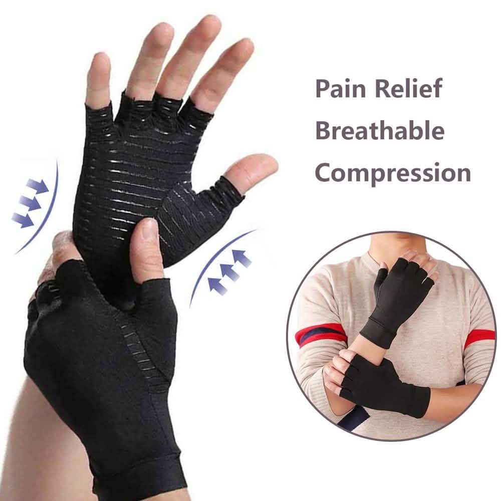 Guantes de compresión terapéuticos con infusión de cobre para hombres y mujeres