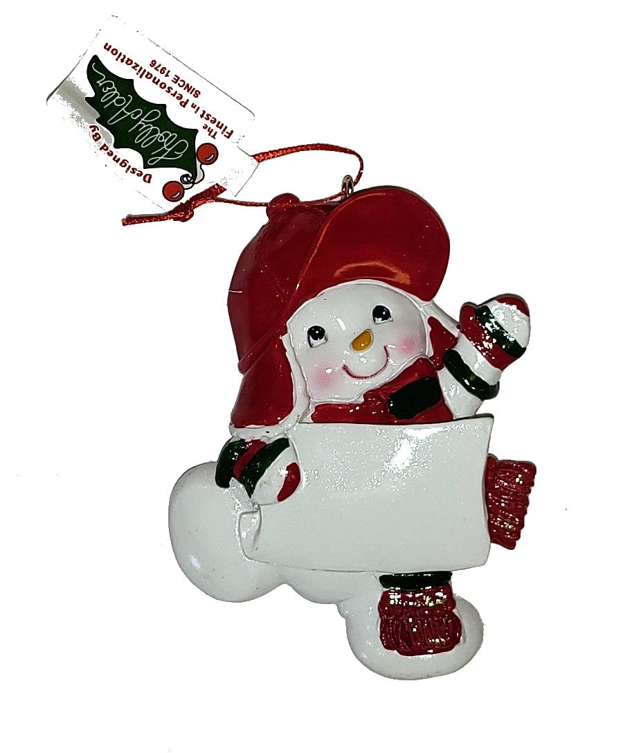 Snow Kid Ornament - Boy - Flap Hat