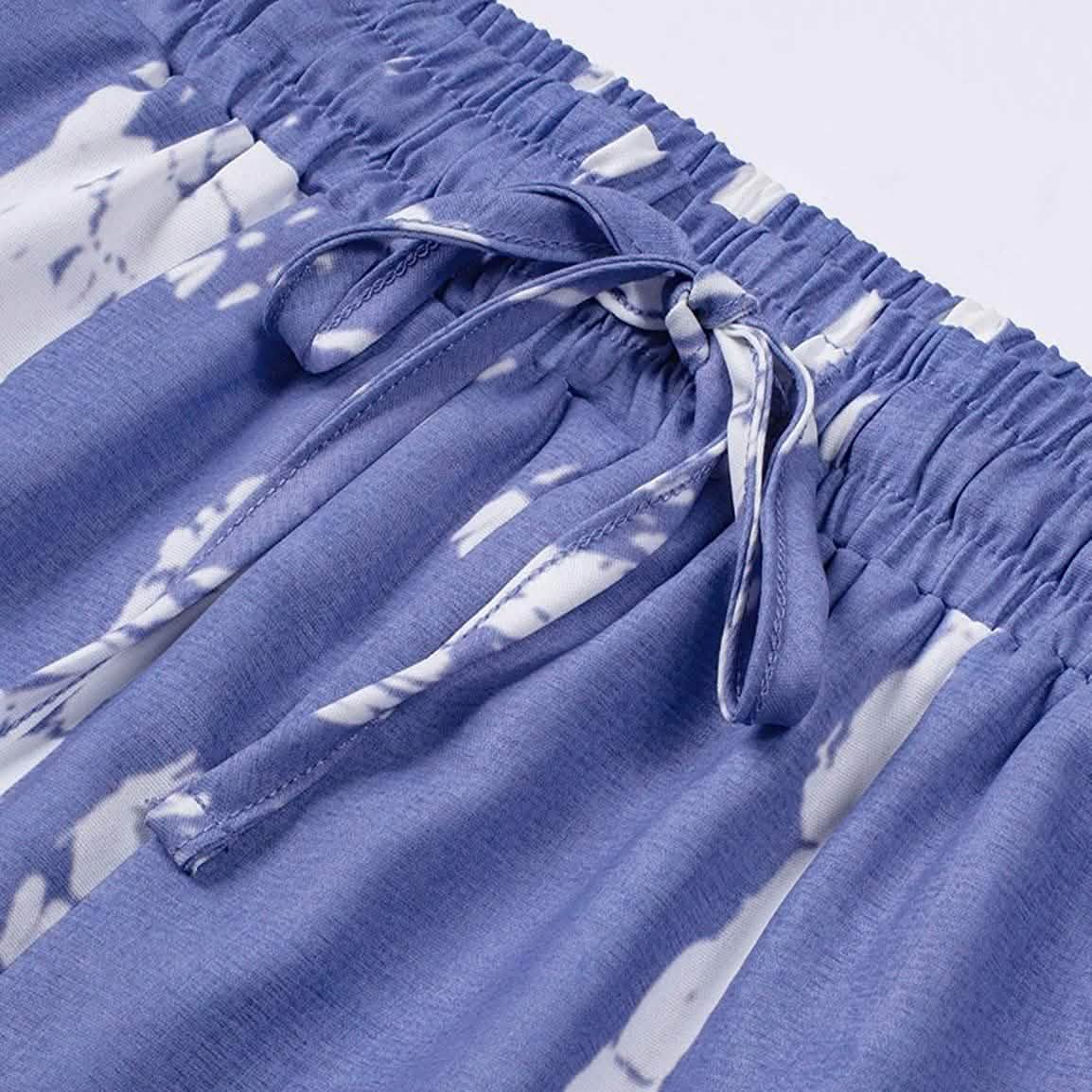 Pantalón Corto Casual Holgado para Mujer Doublju con Cintura Elástica Cómoda y Tirantes