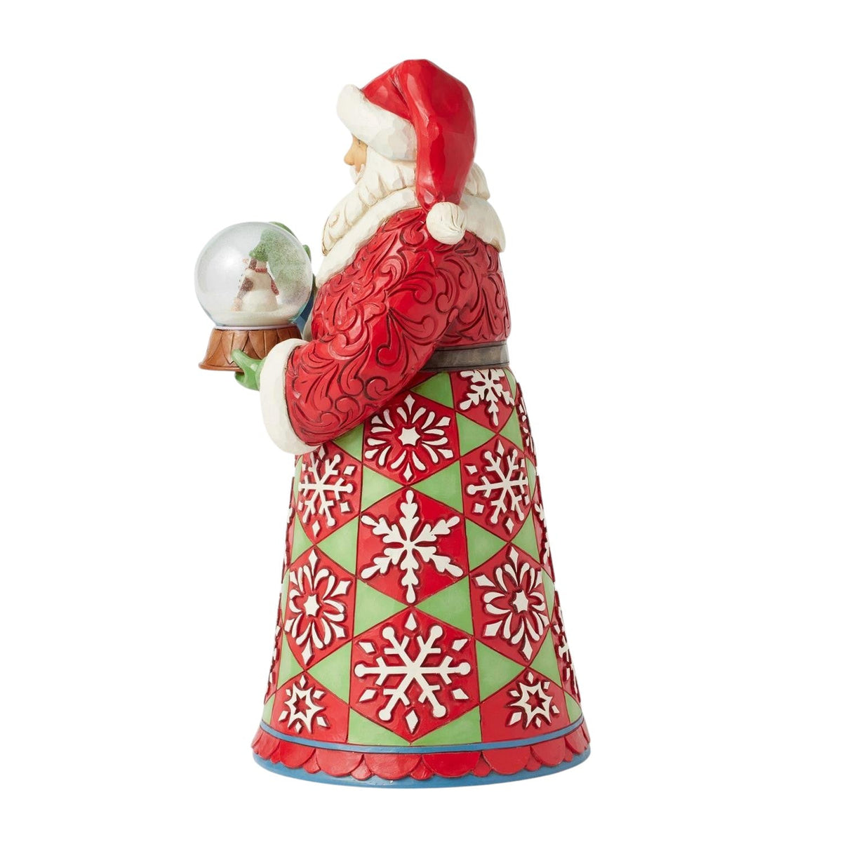 Santa Holding Snowman Snowglobe