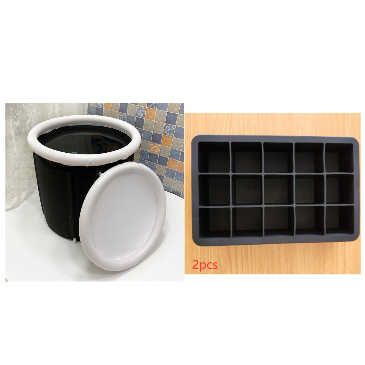 Portable Ice Baths Inflatable Air Ring PVC Bath Bath Household Bath Tub Holder Foldable Bath Tub For Recovery Therapy Outdoor