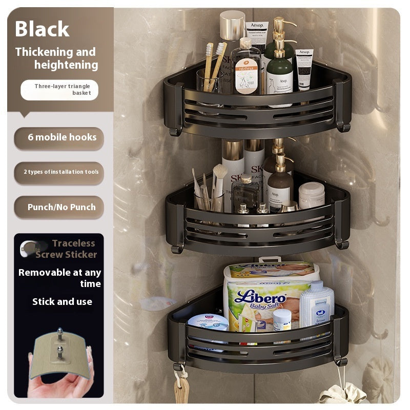 Portable Raised Bathroom Storage Triangle Rack