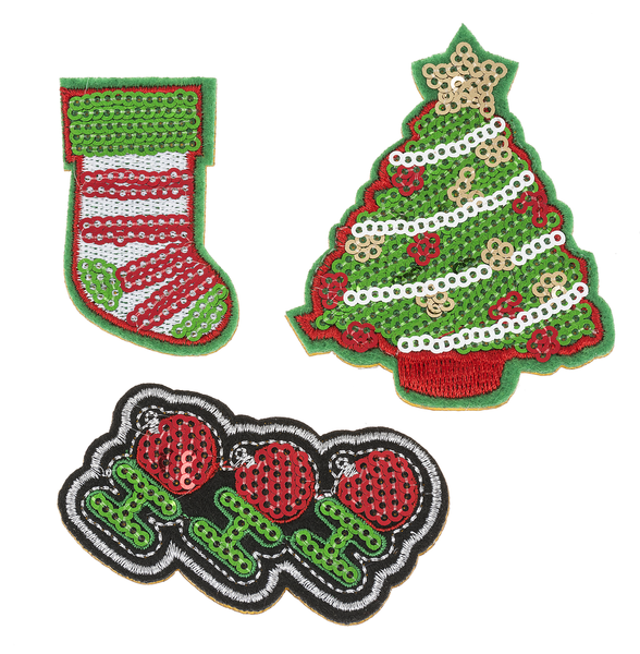 Get your sparkle on! Holiday Patches - Ho Ho Ho