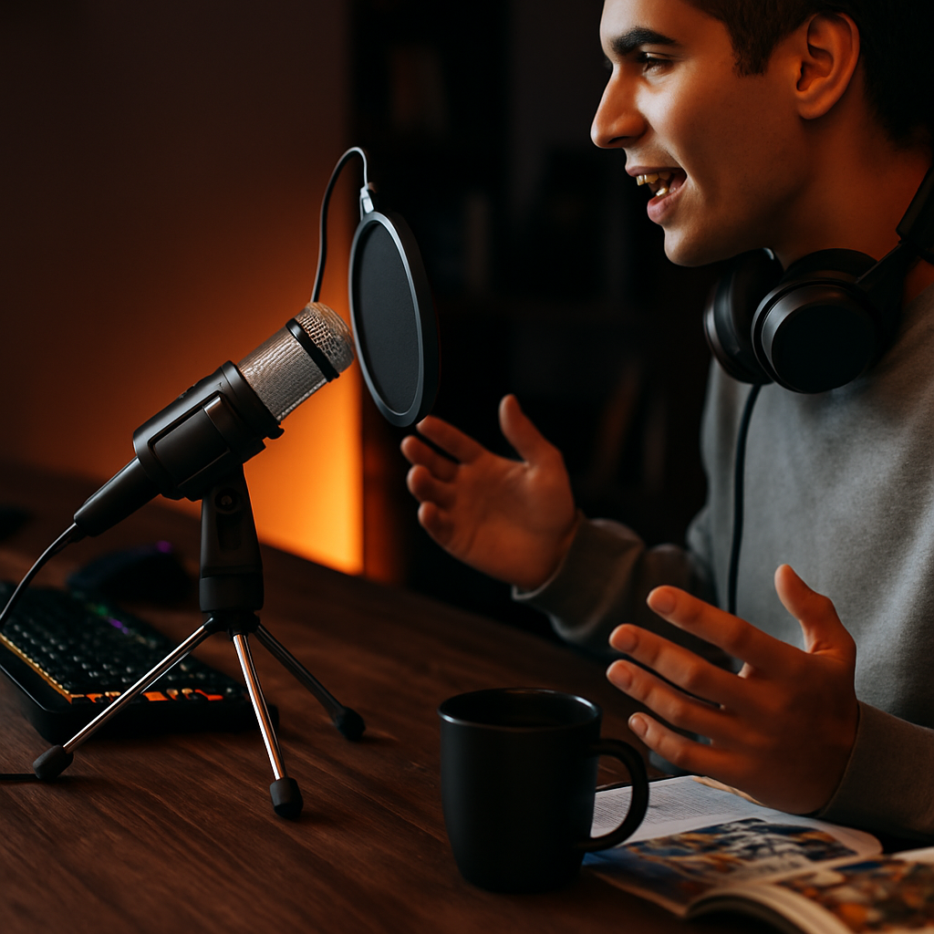 Micrófono de condensador para grabación de estudio y podcasting
