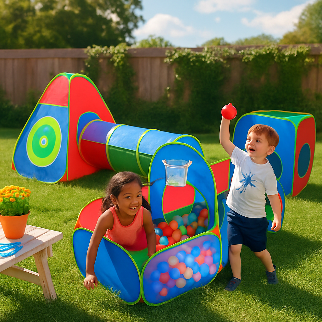 Kids Ball Pit Tents Pop Up Playhouse with Tunnels
