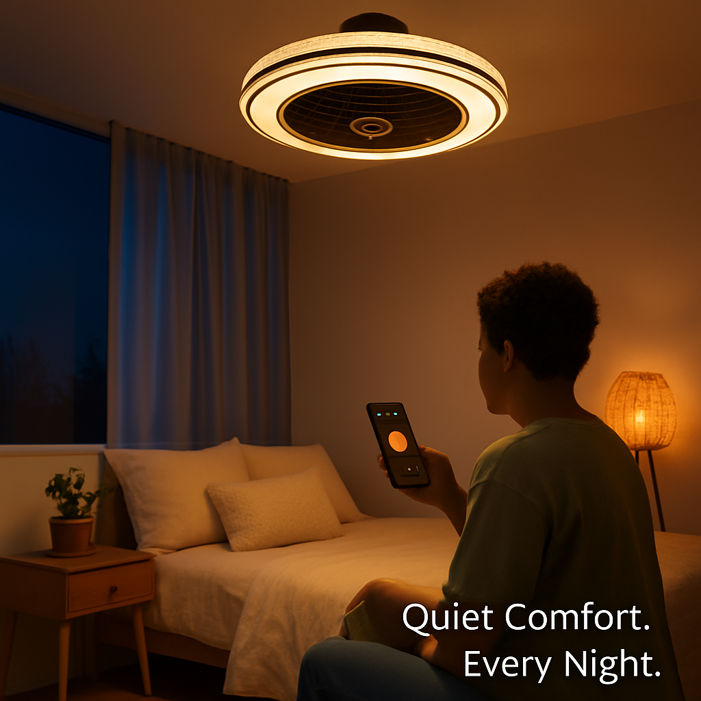 Ceiling Fan with Light Round Pendant Lamp
