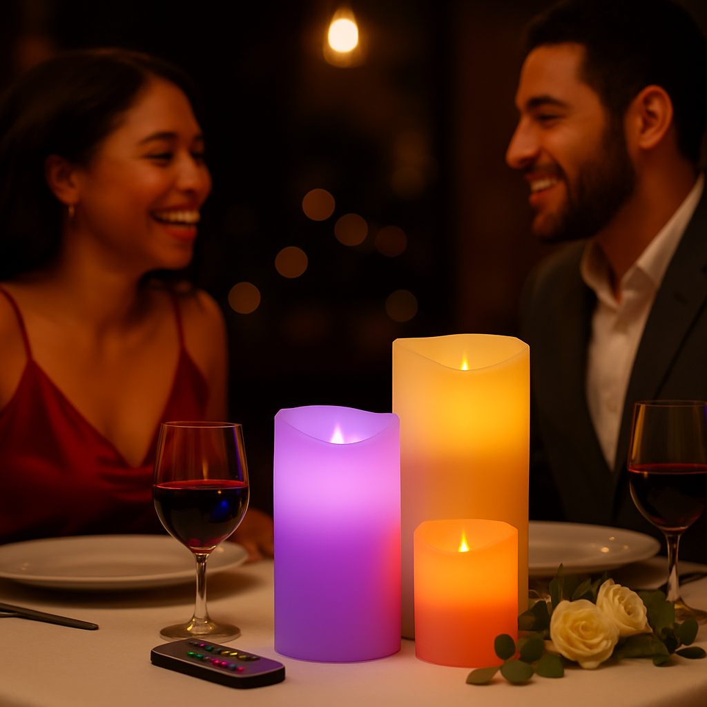 Flameless Candle Set with Remote and Timer