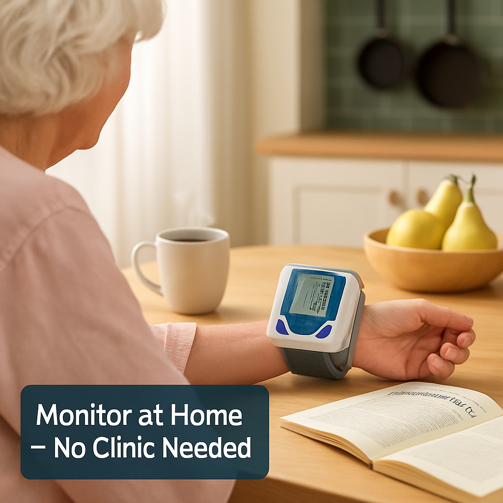 Blood Pressure Monitor Wrist Digital High Blood Pressure Cuff Heartbeat Tester w/ 60 Reading Memory 1.8 Inches LCD Screen Storage Box