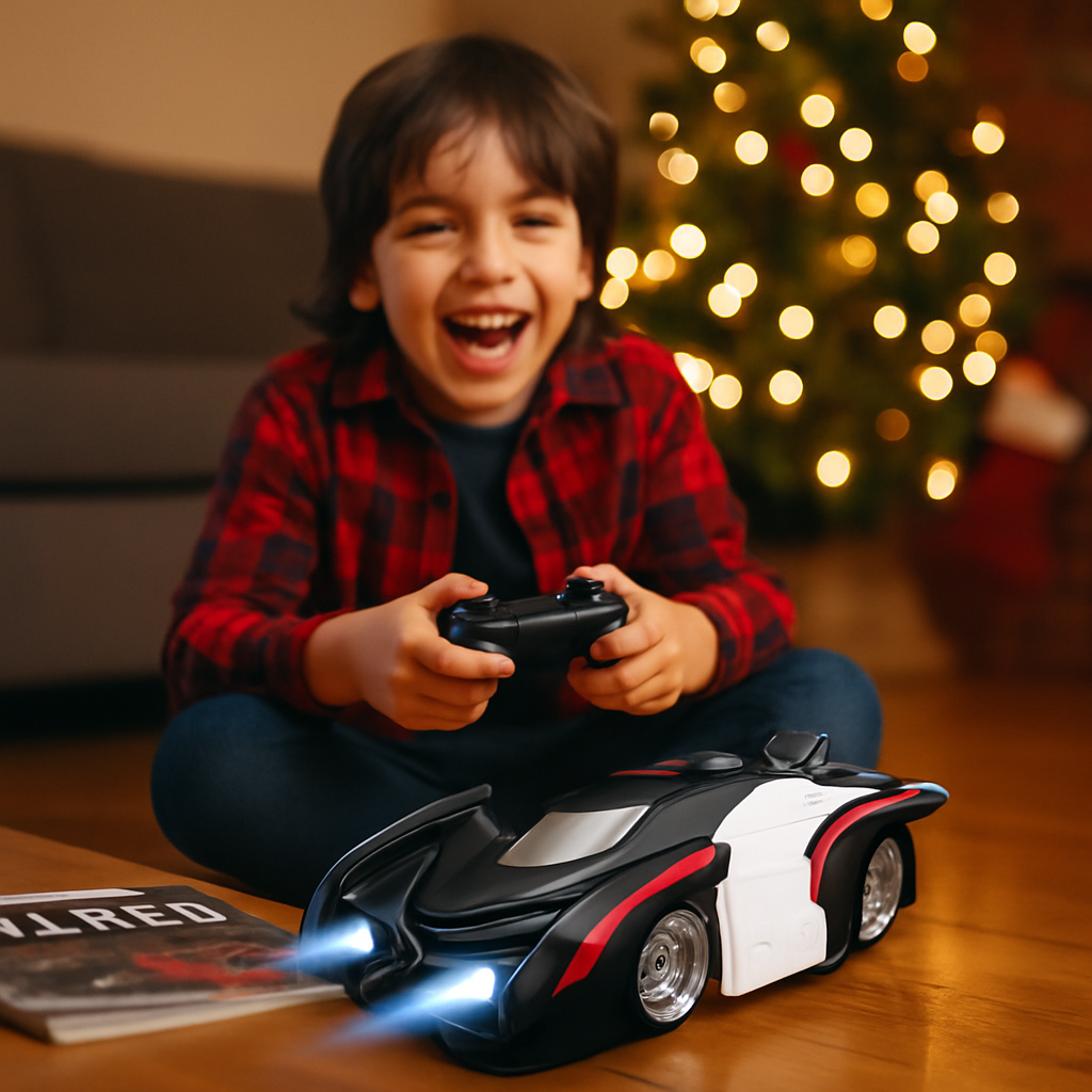 Wall Climbing RC Car with Lights and Remote Control