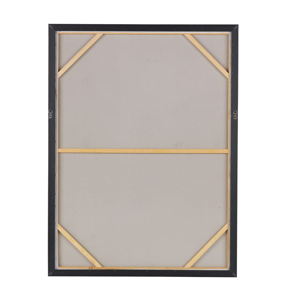 CosmoLiving by Cosmopolitan Gold Canvas Leaf Framed Wall Art 43978
