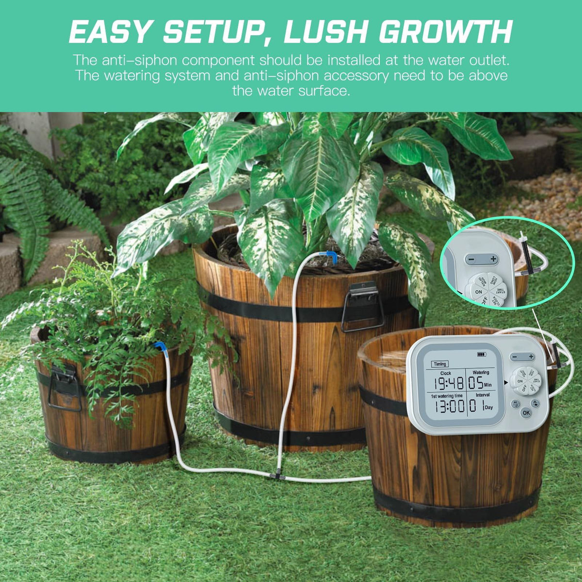 Automatic Plant Waterer Kit Indoor Programmable Drip Irrigation System