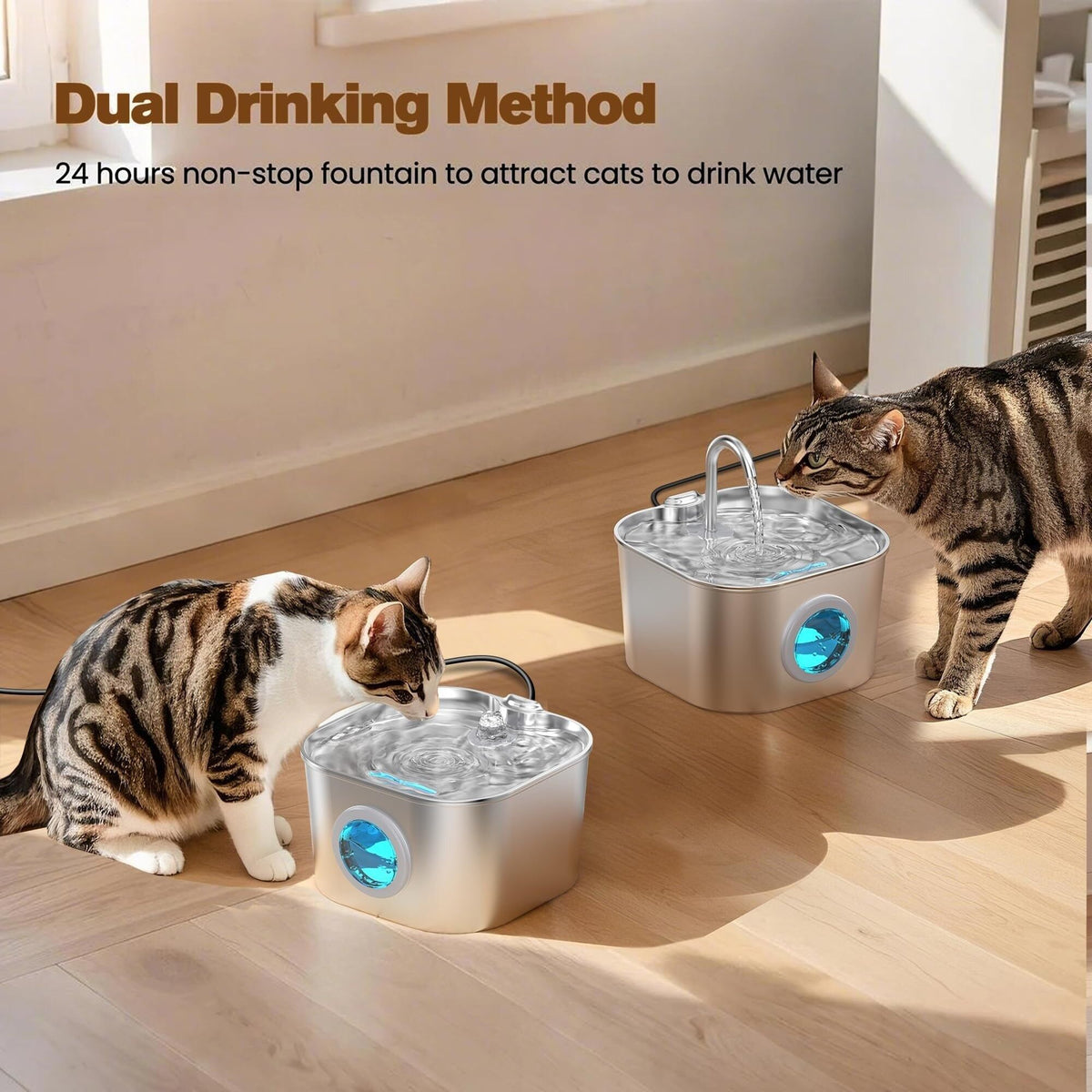 Stainless Steel Cat Water Fountain