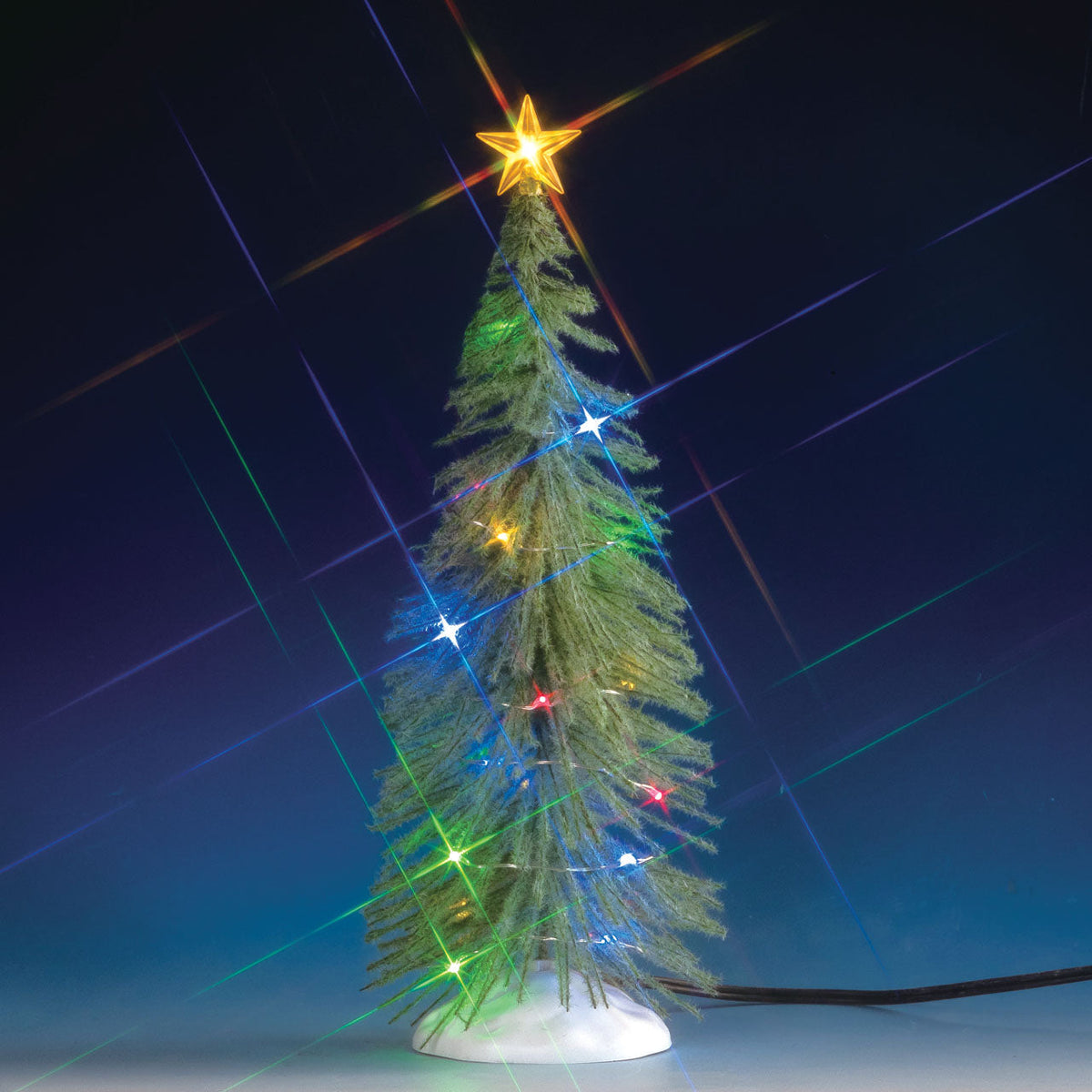Árbol de Navidad tipo abeto con luces centelleantes - 10 pulgadas