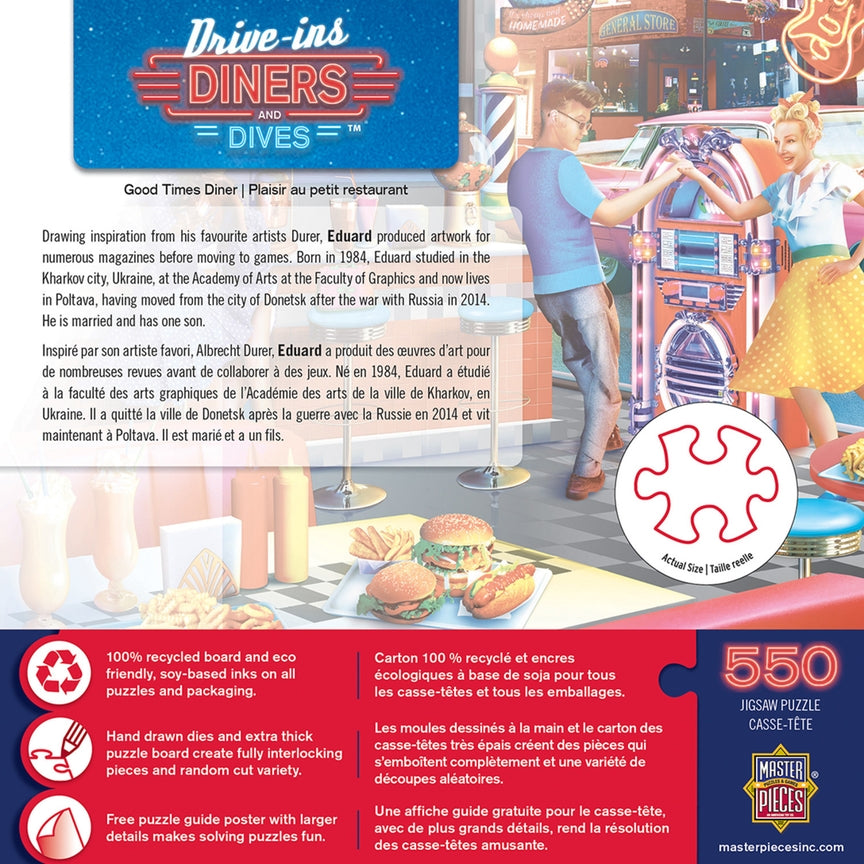 Drive-Ins, Diners & Dives - Good Times Diner 550 Piece Puzzle