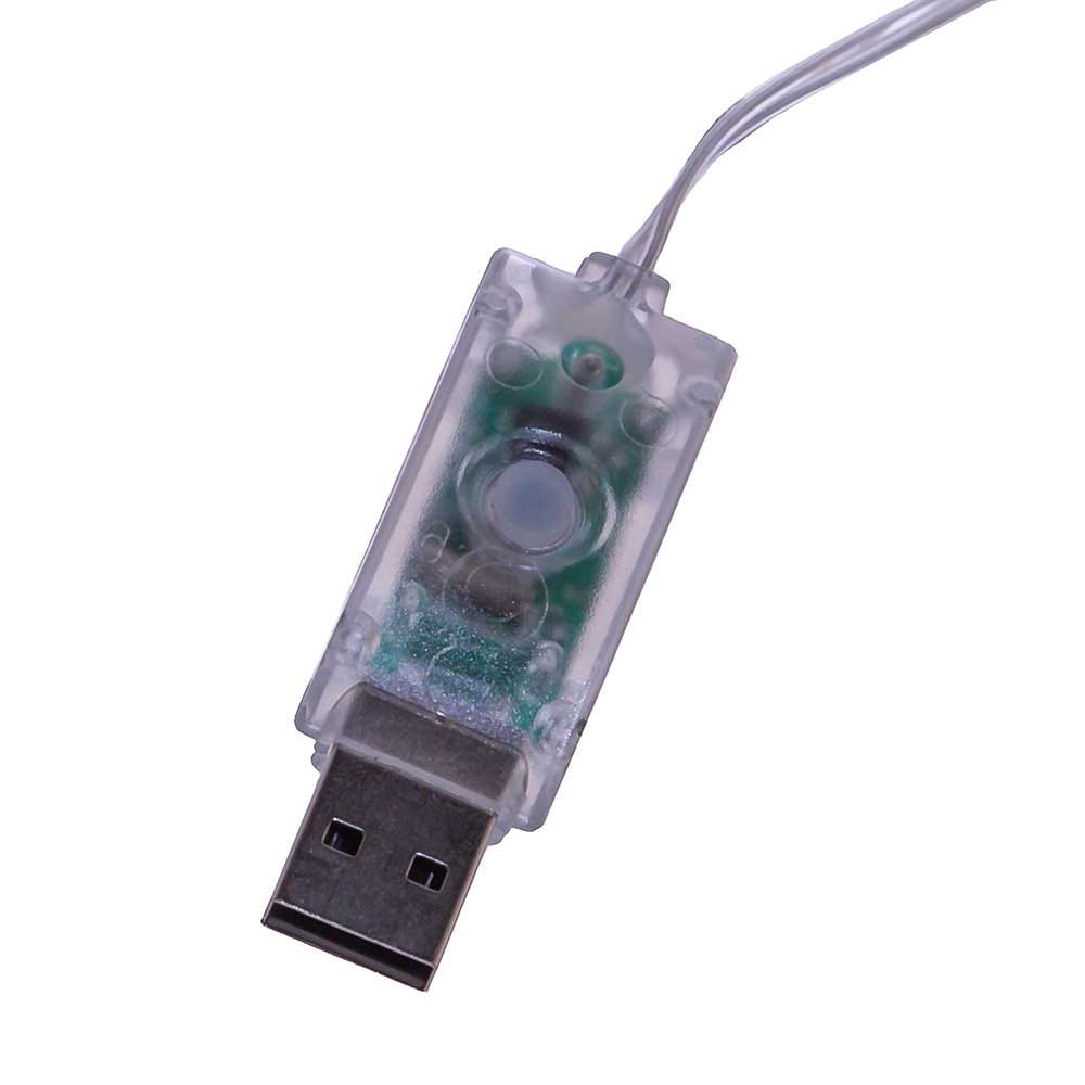 Adorno de bola de cristal con luz USB dorado y plateado - Oro claro