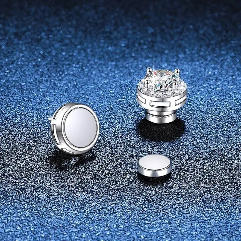 Moissanite Earrings 925 Sterling Silver Clip Stud Luxury Gift For Women