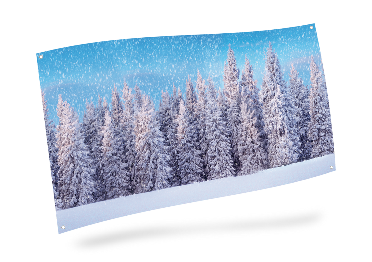My Village Background Cloth - Snow Forest - 59x30 inch