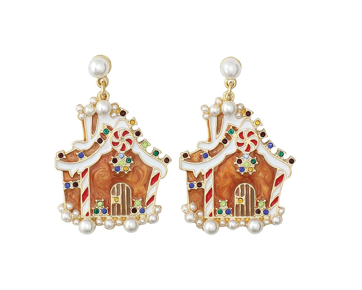 Gingerbread House - Earrings