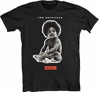 Camiseta de bebé de Notorious B.I.G., mediana, negra, clásica de hip hop, camiseta de rap