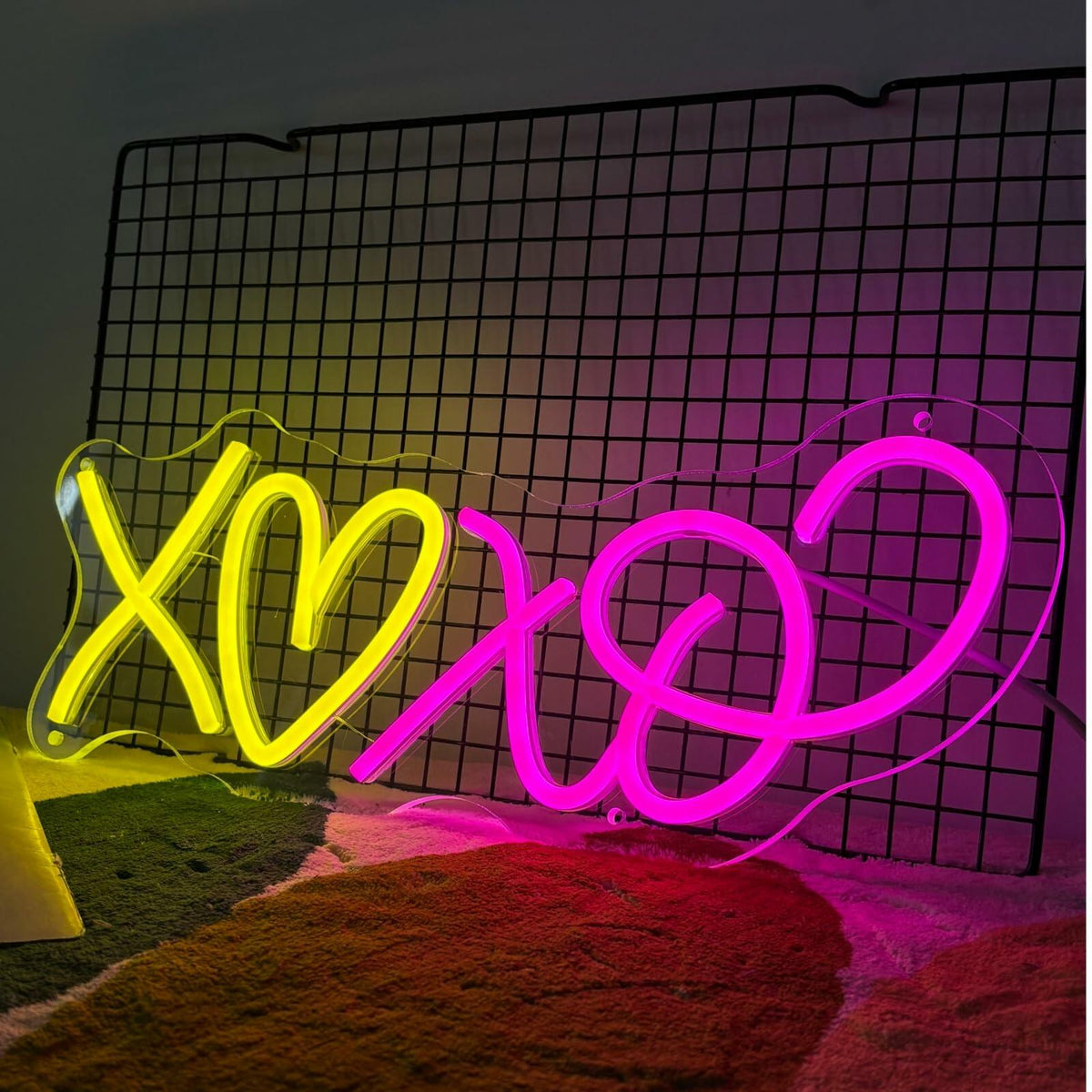 Letrero de neón de corazón I LOVE YOU, luz LED rosa, decoración de pared, regalo para bodas y fiestas