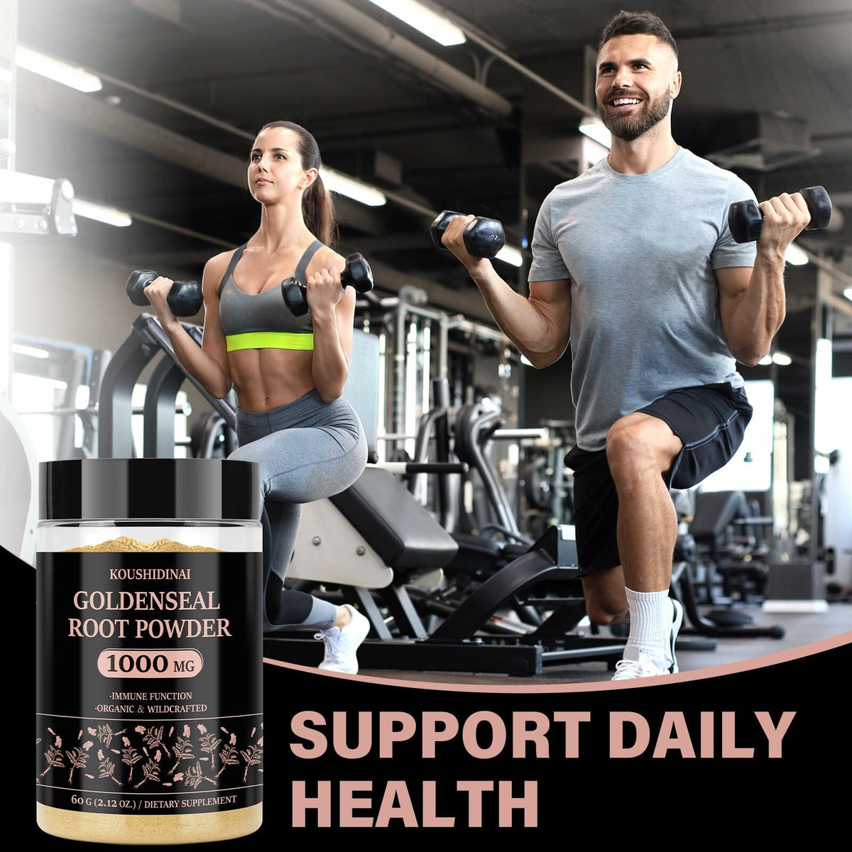 Consumir preferentemente antes del 28/03. Suplemento herbal de raíz de sello de oro en polvo, 0.18 lbs