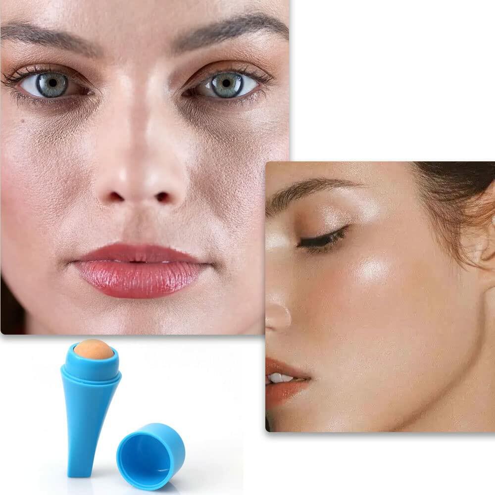 Rodillo facial absorbente de grasa de piedra volcánica YIKEXIAOSHULIN, natural y reutilizable