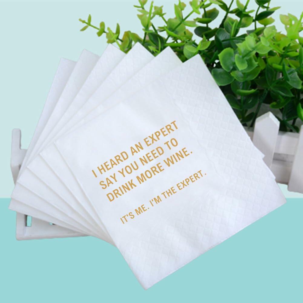 VOWFOO Came For The Wine Stayed For Gossip Funny Cocktail Napkins 100pcs 4.5x4.5