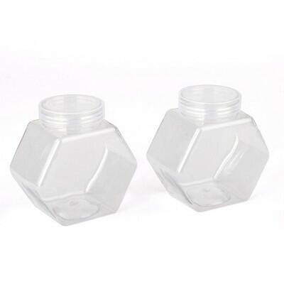 Frasco hexagonal transparente de 2 unidades de Bullseye's Playground™