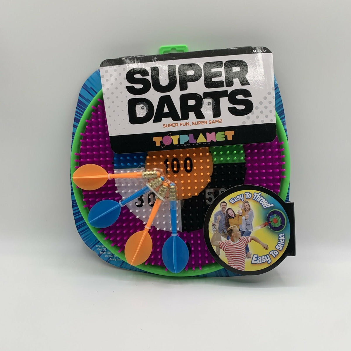 Diana de dardos Big Time Toys Super Dart, dardos de fácil lanzamiento y fácil adhesión, multicolor