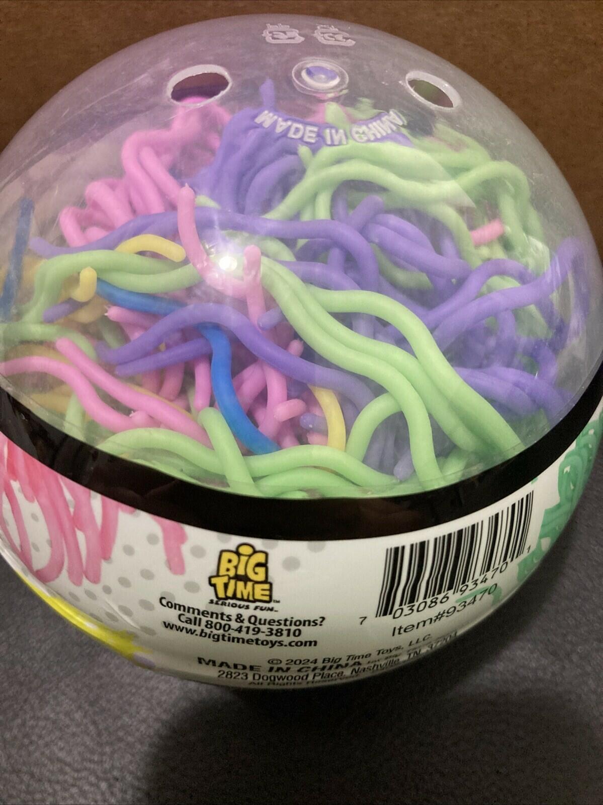 Pelota elástica de fideos Toyplanet de Big Times Toys, divertida y multicolor